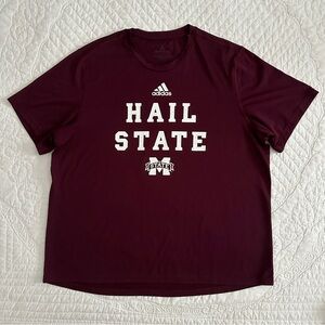 Adidas Mississippi State University "Hail State" Creator Tee T-Shirt Climalite